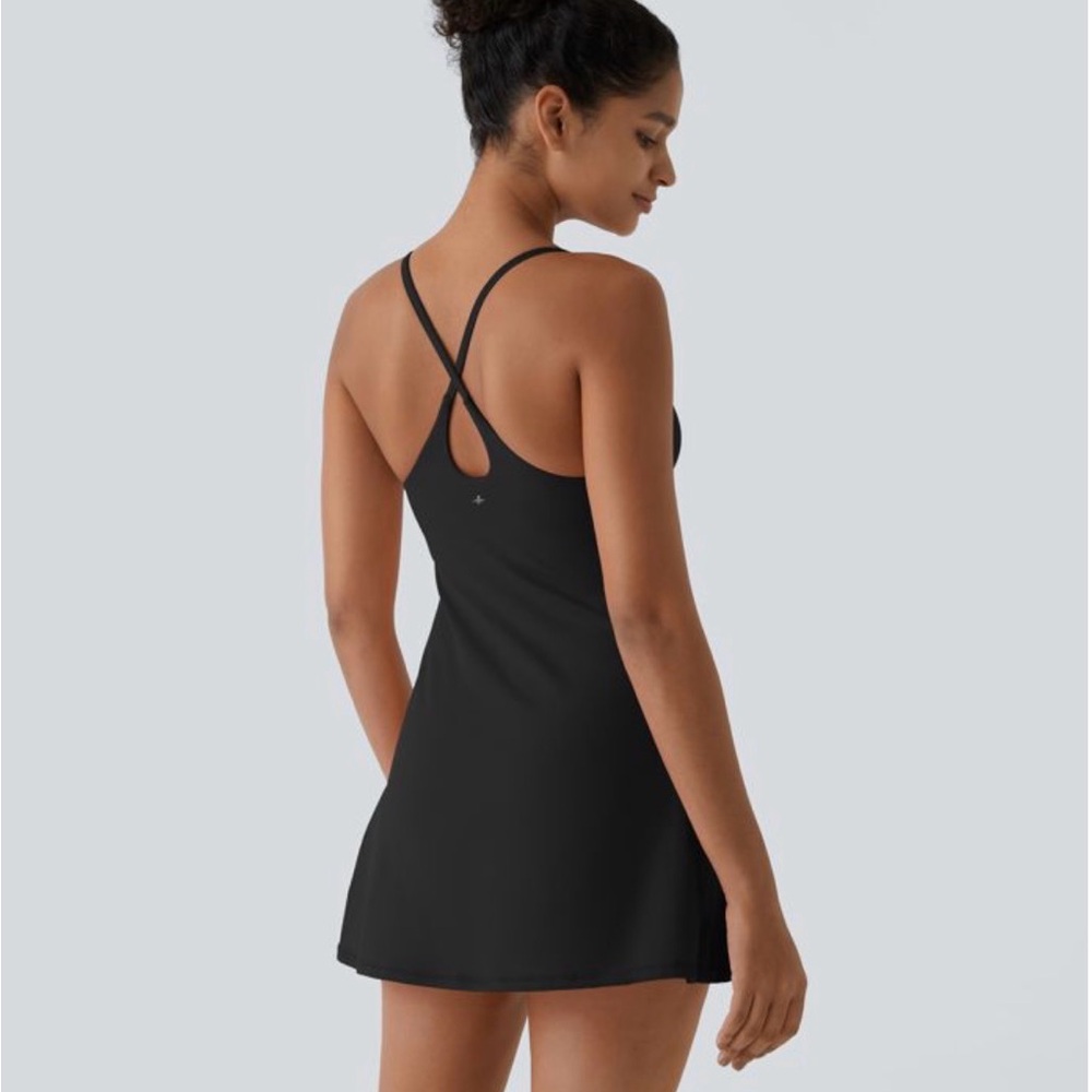 NWT HALARA SoftlyZero Plush Backless Active Dress-Easy Peezy Edition (Black | S) - Picture 8 of 9